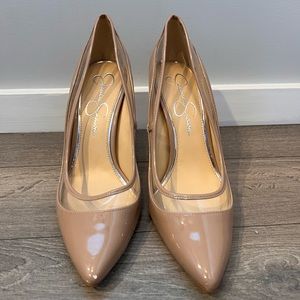 JESSICA SIMPSON nude 3 inch heels